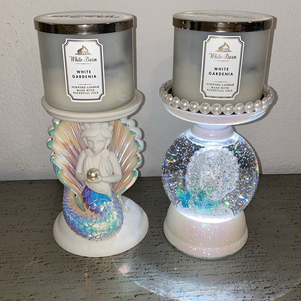 Bath & Body Works Mermaid Candle Holders